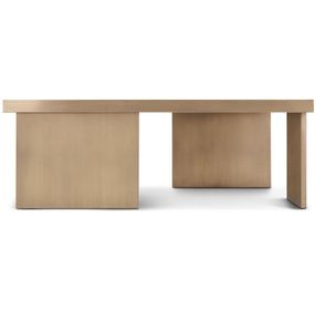 Oasis Burnished Brass Square Slater Cocktail Table