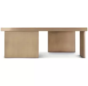 Oasis Burnished Brass Square Slater Cocktail Table