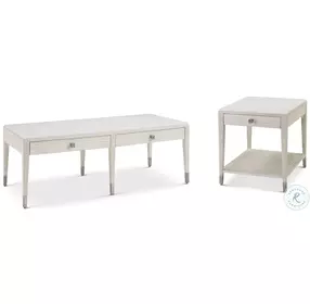 Breeze Sea Salt 2 Drawer 58" Rectangular Occasional Table Set
