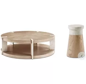 Catalina Dune 54" Round Occasional Table Set