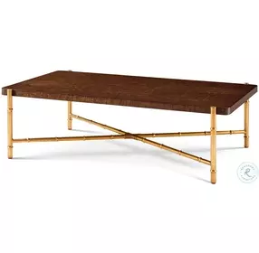 Kesden Pyramid Brown 55" Rectangular Cocktail Table
