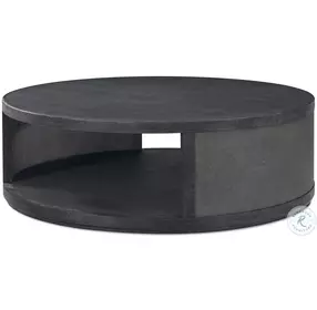 Maxwell Obsidian And Shagreen 54" Small Round Cocktail Table