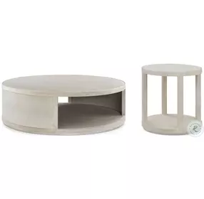 Maxwell Cashmere And Dove 54" Small Round Occasional Table Set