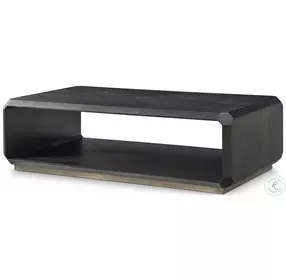 Spencer ST. James Lusso Onyx And Deep Brown 58" Rectangular Cocktail Table