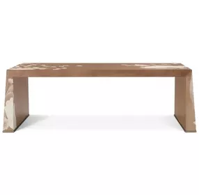Bouquet Toasted Cashew and Beige Rectangular Cocktail Table