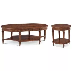 Provence Chateau Brown Oval Corinne Occasional Table Set