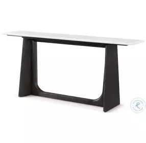 Repose Charcoal Oak And Charcoal Visible Inner Wooden 72" Rectangular Console Table