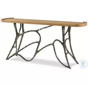 Essence Blonde Metal 72" Rectangular Console Table