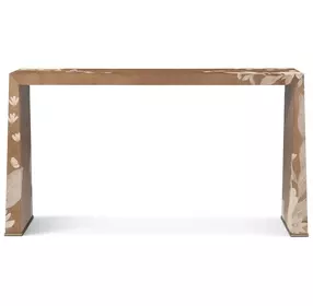 Bouquet Toasted Cashew and Beige Rectangular Console Table