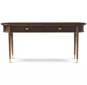 Spencer Green Park Fumed and Gold Oval Curzon Console Table