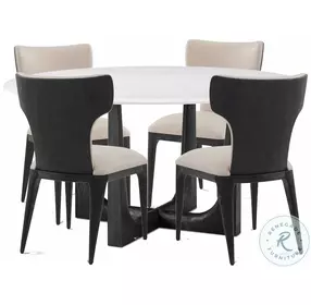 Repose Charcoal Oak And Quartz 60" Round Dining Room Set