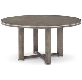 Hudson Pebble Gray 60" Round Dining Table