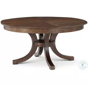 Surrey Brownstone Jupe Extendable 63" Round Dining Table