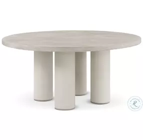 Maxwell Cashmere And Dove 64" Round Dining Table