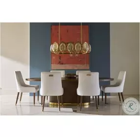 Judith Leiber Mink 102" Oval Dining Room Set