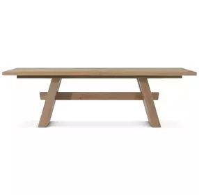 Woodlands Driftwood Natural 132" Extendable Rectangular Colville Dining Table