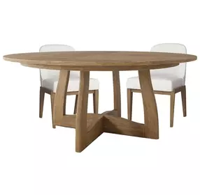 Coastal Tobacco 78" Extendable Oval St Armands Dining Room Set