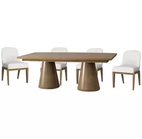 Coastal Tobacco 120" Extendable Rectangular Galveston Dining Room Set