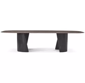 Judith Leiber Couture Bourbon 118" Rectangular Quartz Top Poise Dining Table