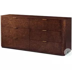 Kesden Pyramid Brown 6 Drawer Dresser