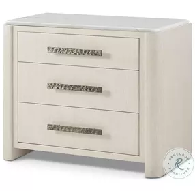 Essence Opal And Marble 3 Drawer Nightstand