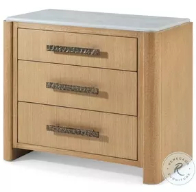 Essence Blonde And Marble 3 Drawer Nightstand