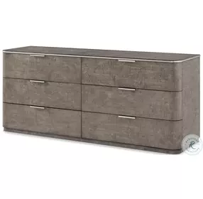 Hudson Pebble Grey 6 Drawer Dresser