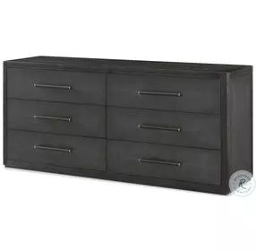 Maxwell Obsidian And Shagreen 6 Drawer Dresser