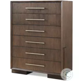 Urbane Campfire Tall 6 Drawer Dresser