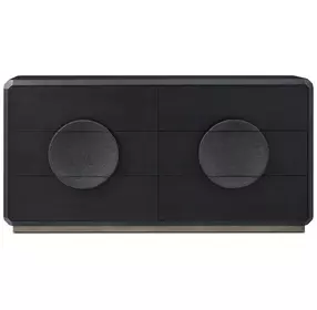 Spencer ST James Onyx and Deep Brown 6 Drawer Dresser