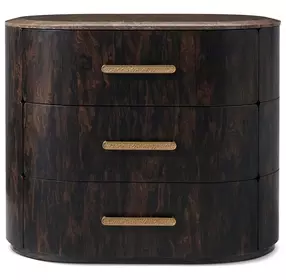 Judith Leiber Couture Bourbon 3 Drawer Encore I Quartz Top Nightstand