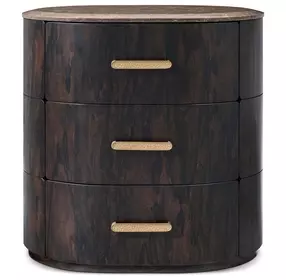 Judith Leiber Couture Bourbon 3 Drawer Encore II Quartz Top Nightstand