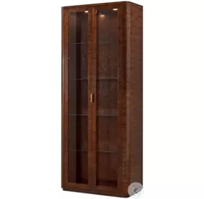 Kesden Pyramid Brown 2 Door Curio Cabinet
