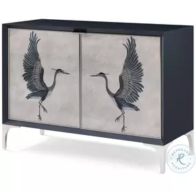 Origins Black Lacquer 1 Shelve Heron Chest