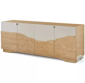 Origins Wooden Citrine And Sesame Strata 4 Doors Credenza
