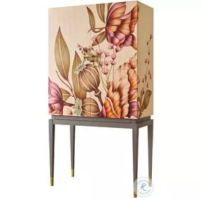 Bouquet Multi Colored 2 Door Bar Cabinet