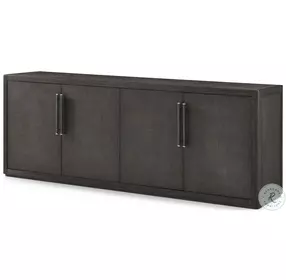 Maxwell Obsidian And Shagreen 4 Doors Sideboard