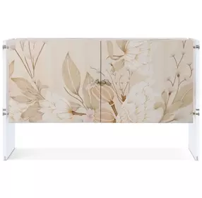 Bouquet Buttercream and Beige 2 Door Accent Cabinet