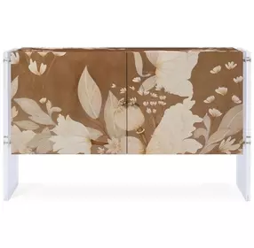 Bouquet Toasted Cashew and Beige 2 Door Accent Cabinet