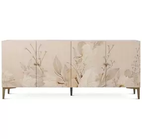 Bouquet Buttercream and Beige 4 Door Sideboard