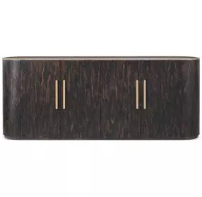 Judith Leiber Couture Bourbon and Gold 4 Door Quartz Top Encore Sideboard