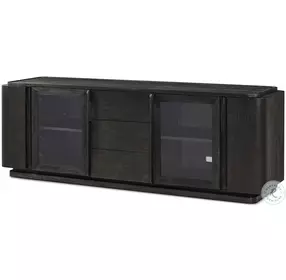 Repose Charcoal Oak Glass Doors 80" Media Console