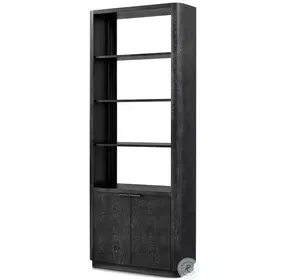Kesden Silent Black 4 Shelves Bookshelf