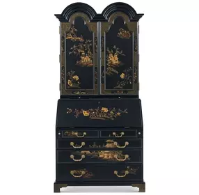 Brushwork Black and Gold Pavilion Secretaire