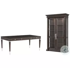 Spencer London Fulham And Sloane Black 70" Drawer Home Office Set