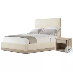 Repose Grey Oak Upholstered Low Profile Bedroom Set