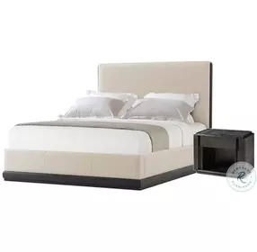 Repose Charcoal Oak Upholstered Low Profile Bedroom Set