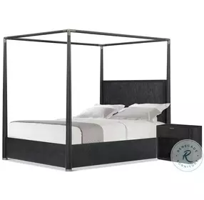 Kesden Silent Black Poster Canopy Bedroom Set