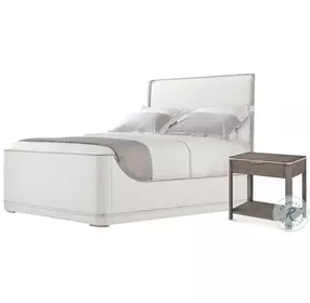 Hudson Pebble Grey Upholstered Panel Bedroom Set