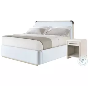 Luna Cascade Upholstered Metal Bedroom Set